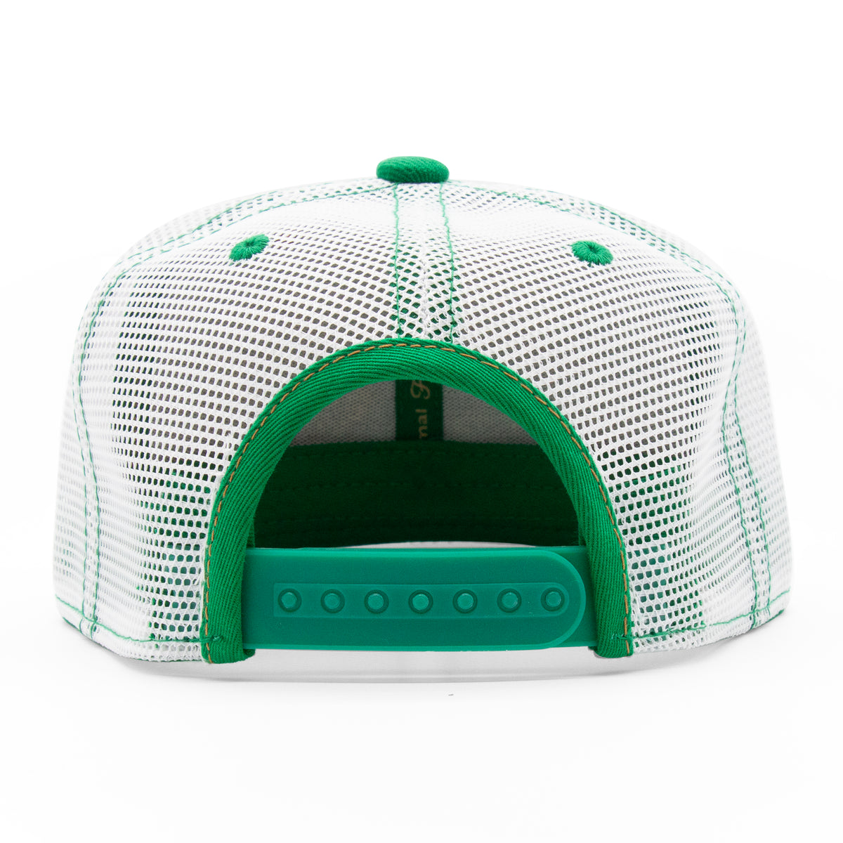 Back view of the Kids Capybara Hat, showing white mesh panels and an adjustable closure.