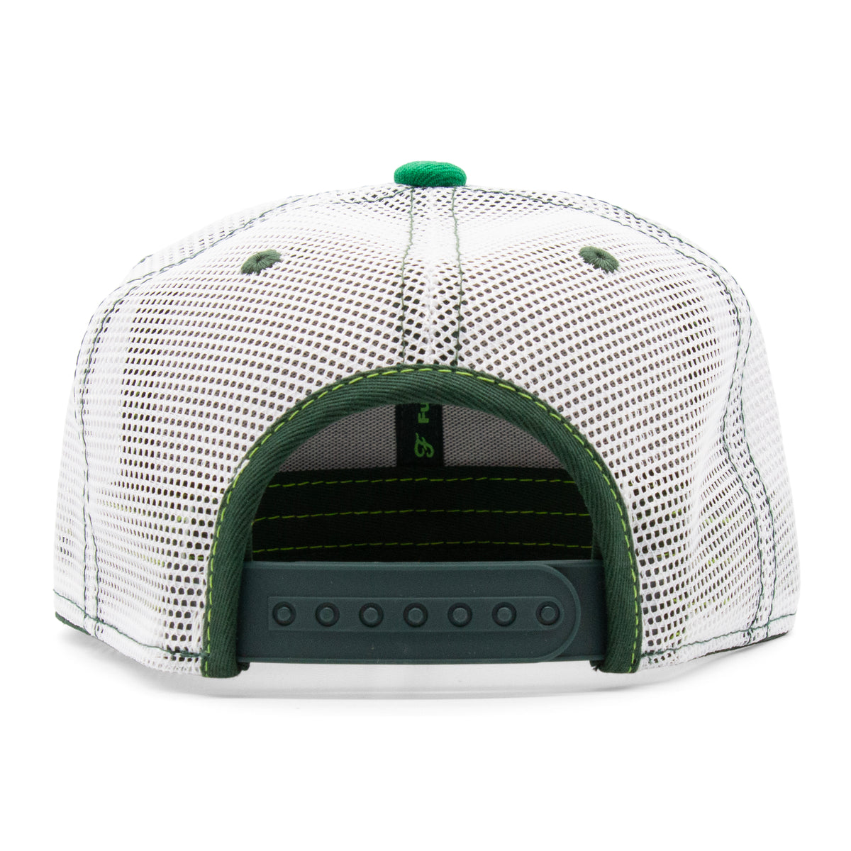 Back view of the Kids Gator Hat, showing white mesh panels and an adjustable closure.