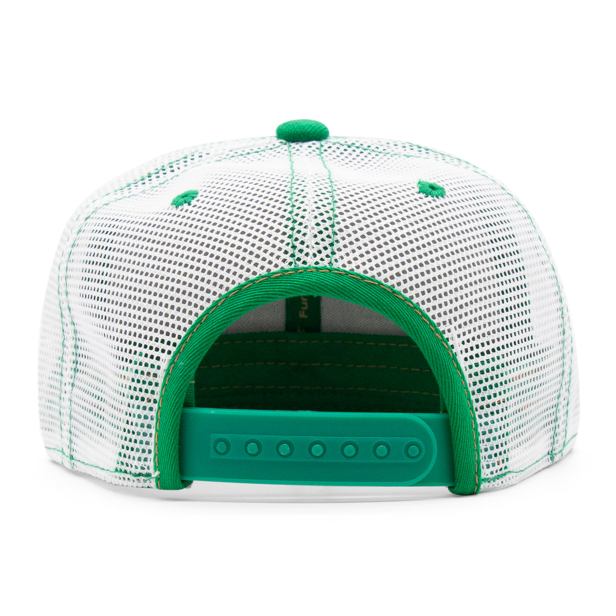 Back view of the Kids Jackalope Hat, showing white mesh panels and an adjustable closure.