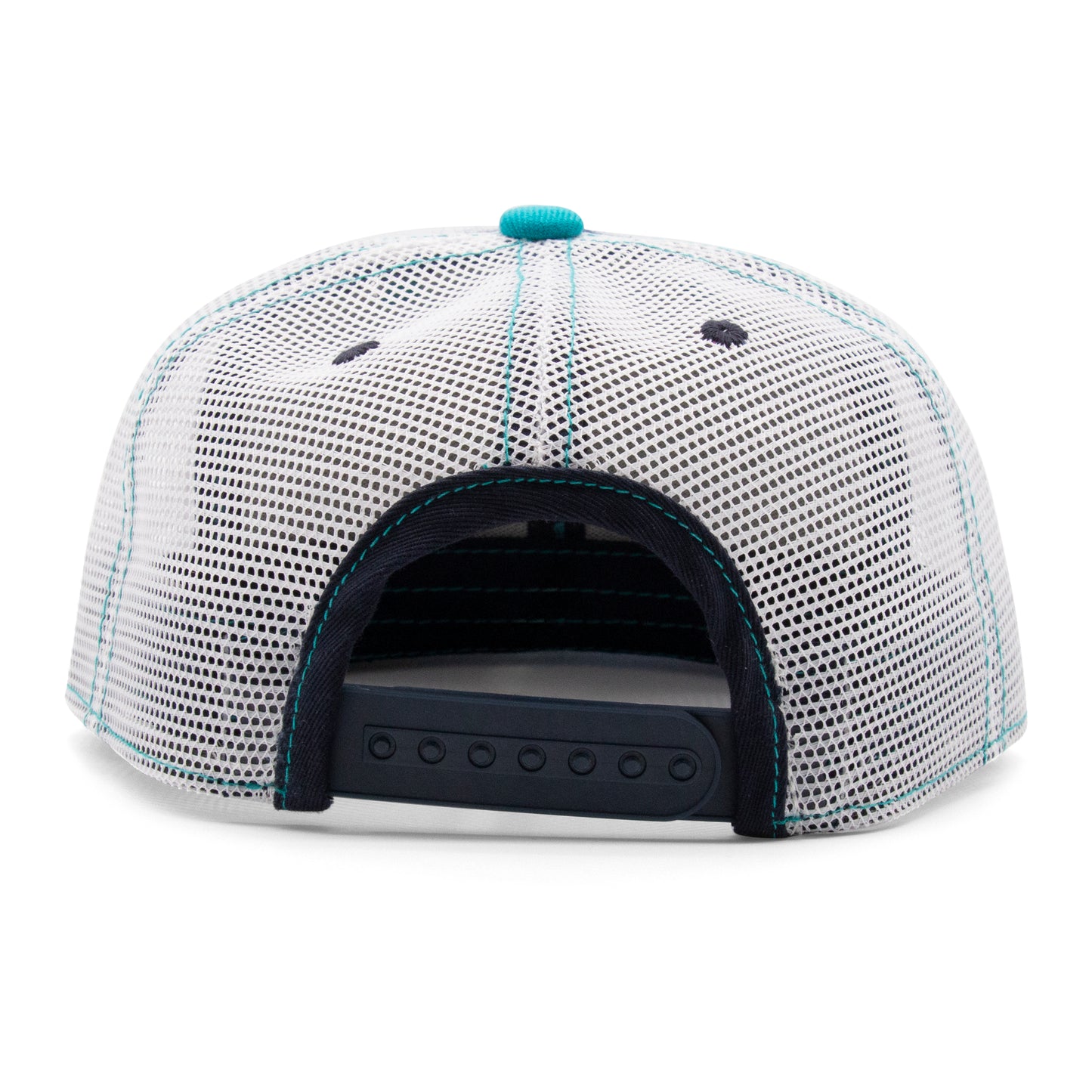 Kids Octopus Flat Bill Hat royal angled back view