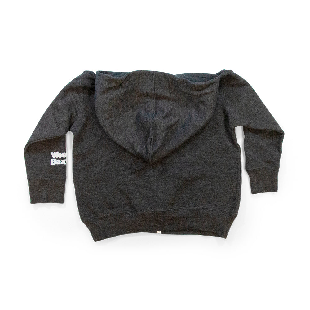 Toddler Colorado Mountains Zip Hoodie charcoal back view
