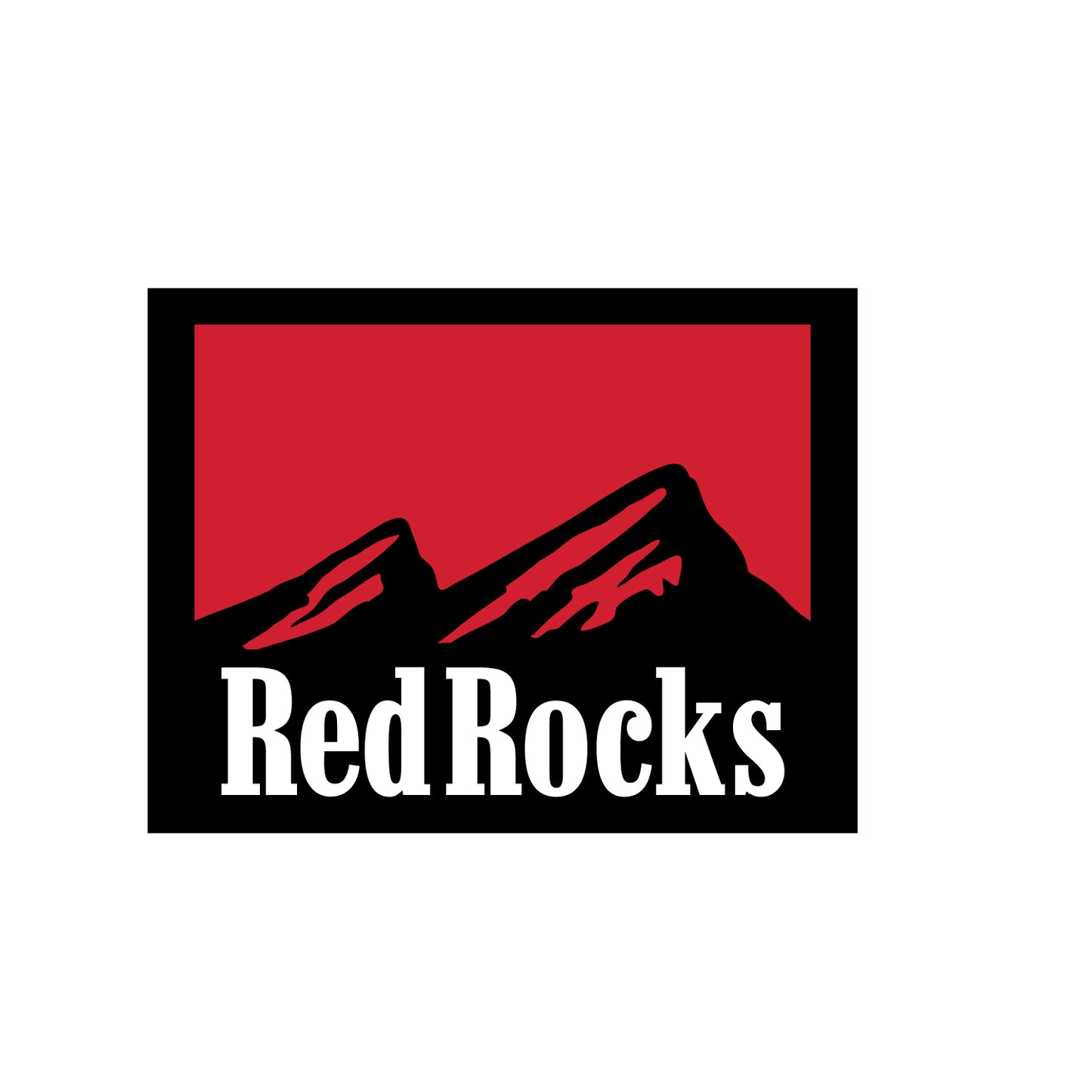 Red Rocks Sticker black