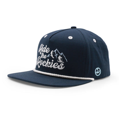 Adult Ride the Rockies Rope Hat royal left side view