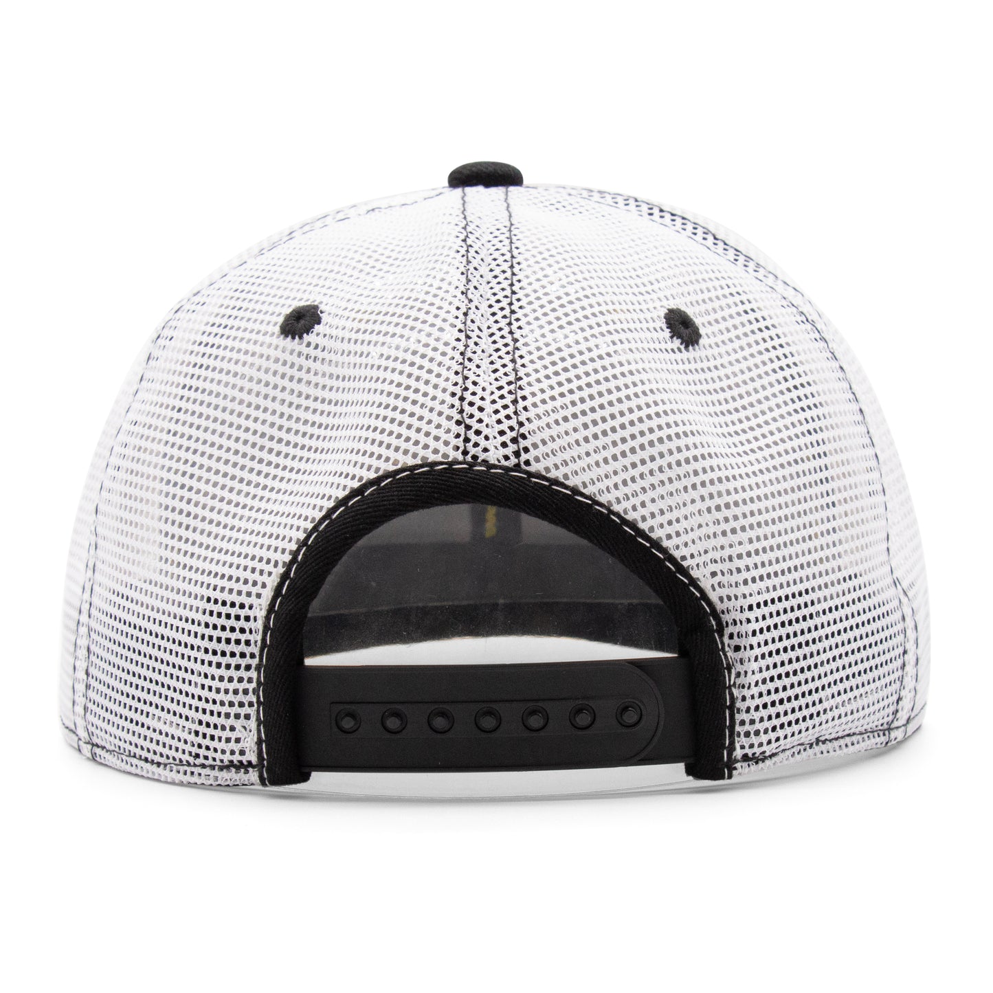 Adult New Mexico Zia Flat Bill Hat - Black/Red - Back