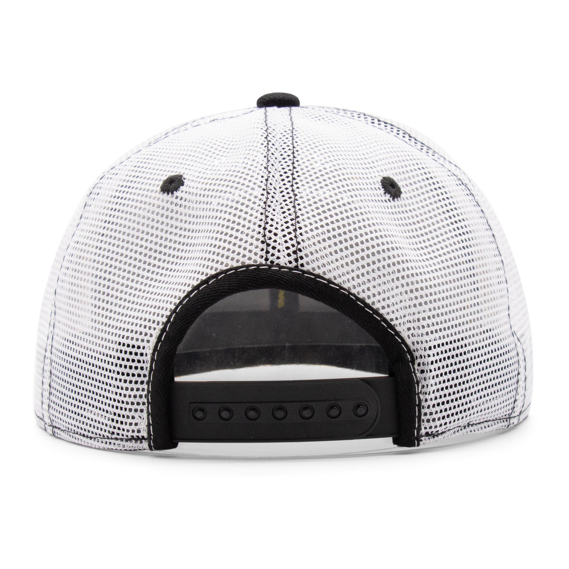 Adult New Mexico Zia Flat Bill Hat - Black/Red - Back
