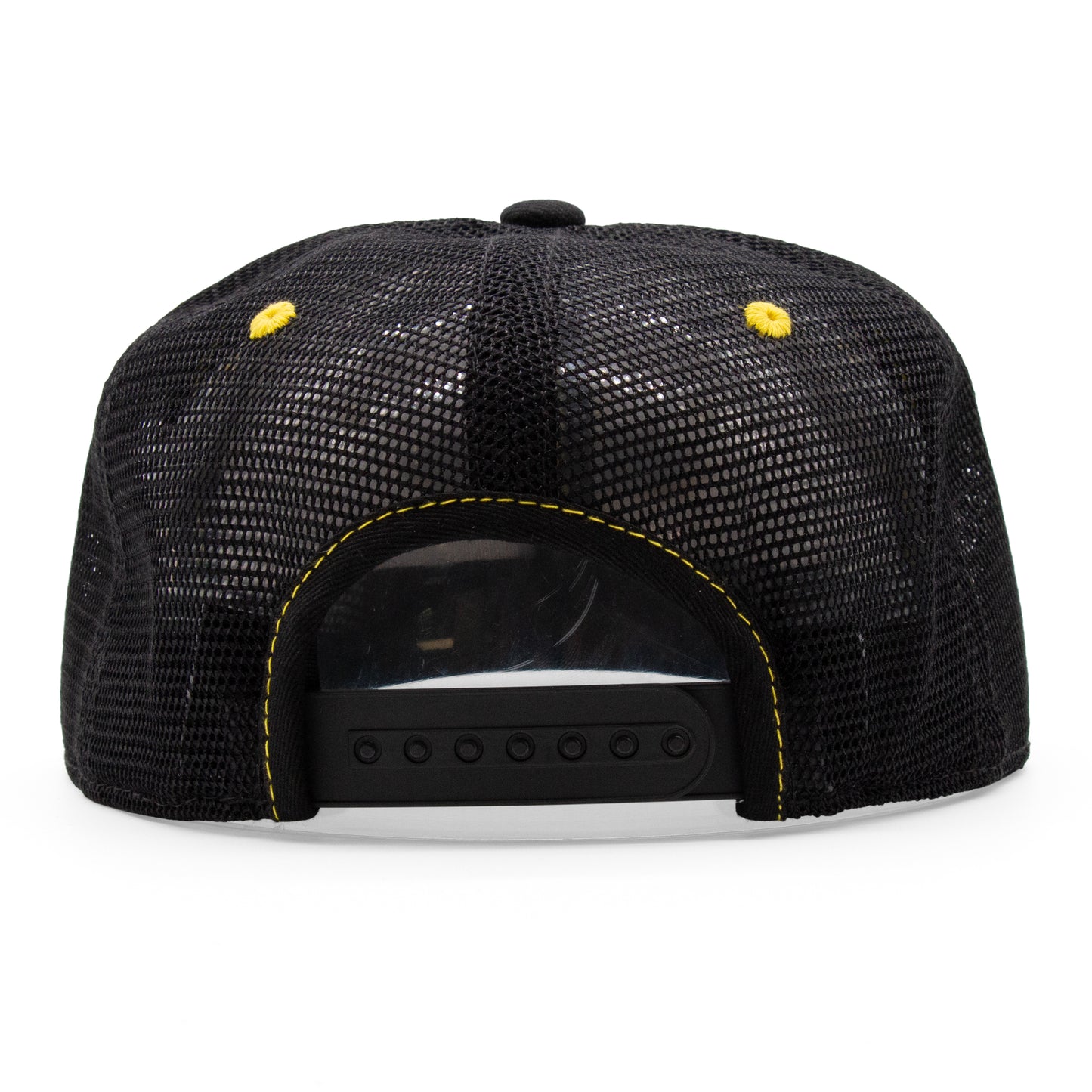 Adult New Mexico Zia Flat Bill Hat - Black/White - Back