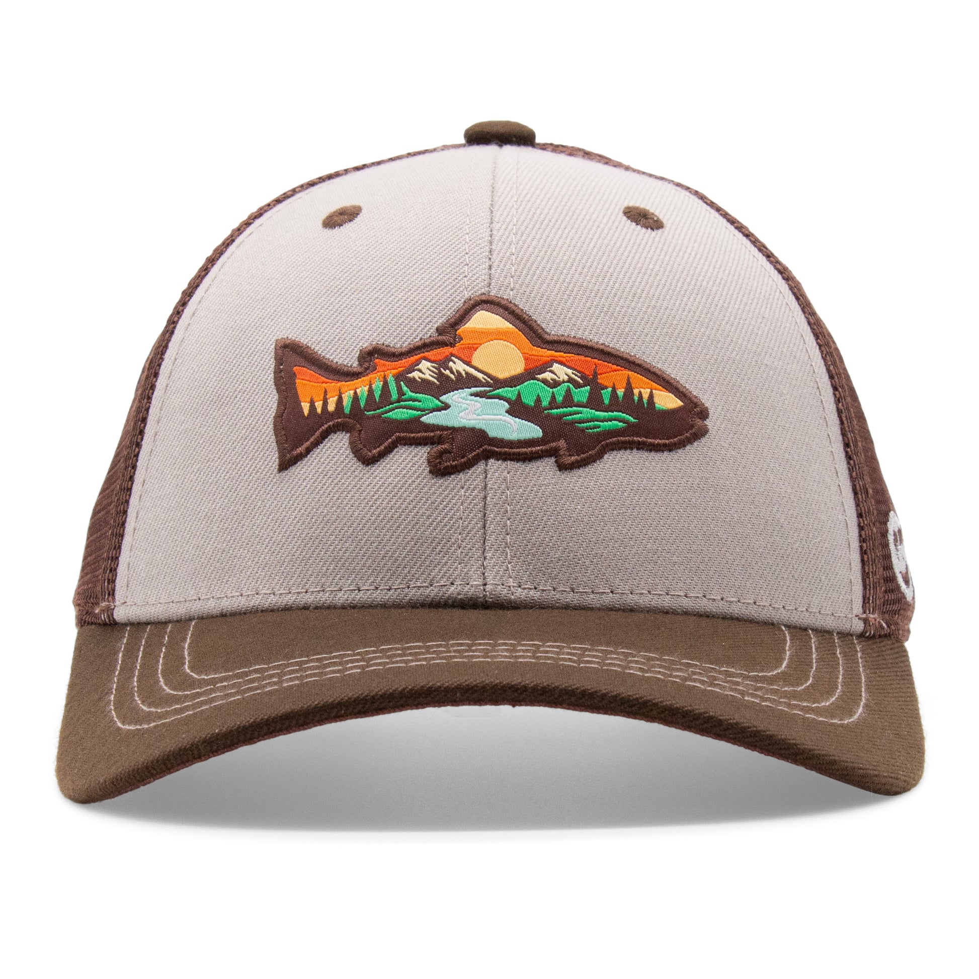 Adult Trout Stream Low Pro Curved Bill Hat - Front