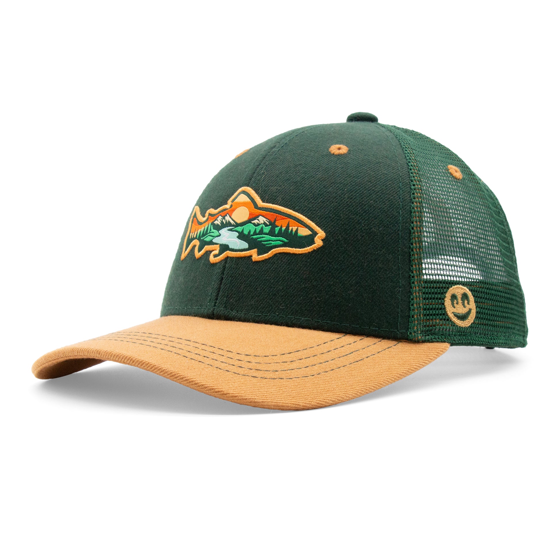 Adult Trout Stream Low Pro Curved Bill Hat - Angled