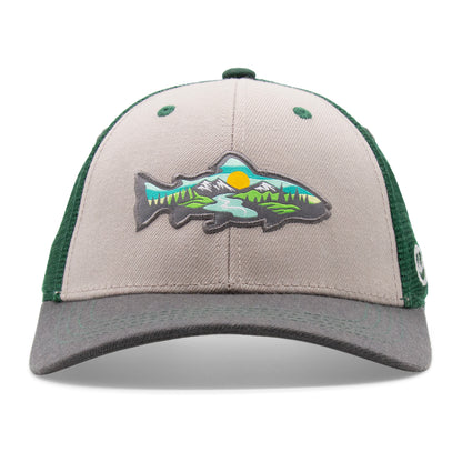 Adult Trout Stream Low Pro Curved Bill Hat - Front