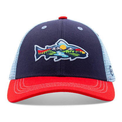Adult Trout Stream Low Pro Curved Bill Hat - Front
