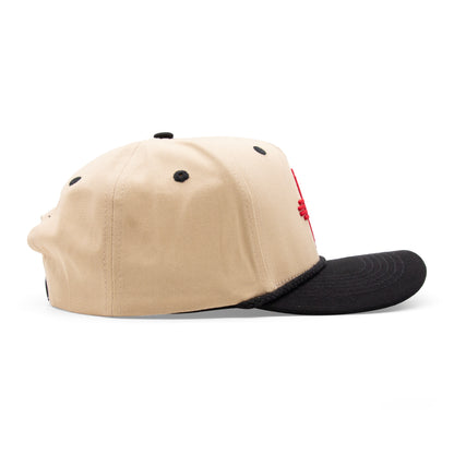 Adult New Mexico Zia Tan/Black Curved Bill Hat