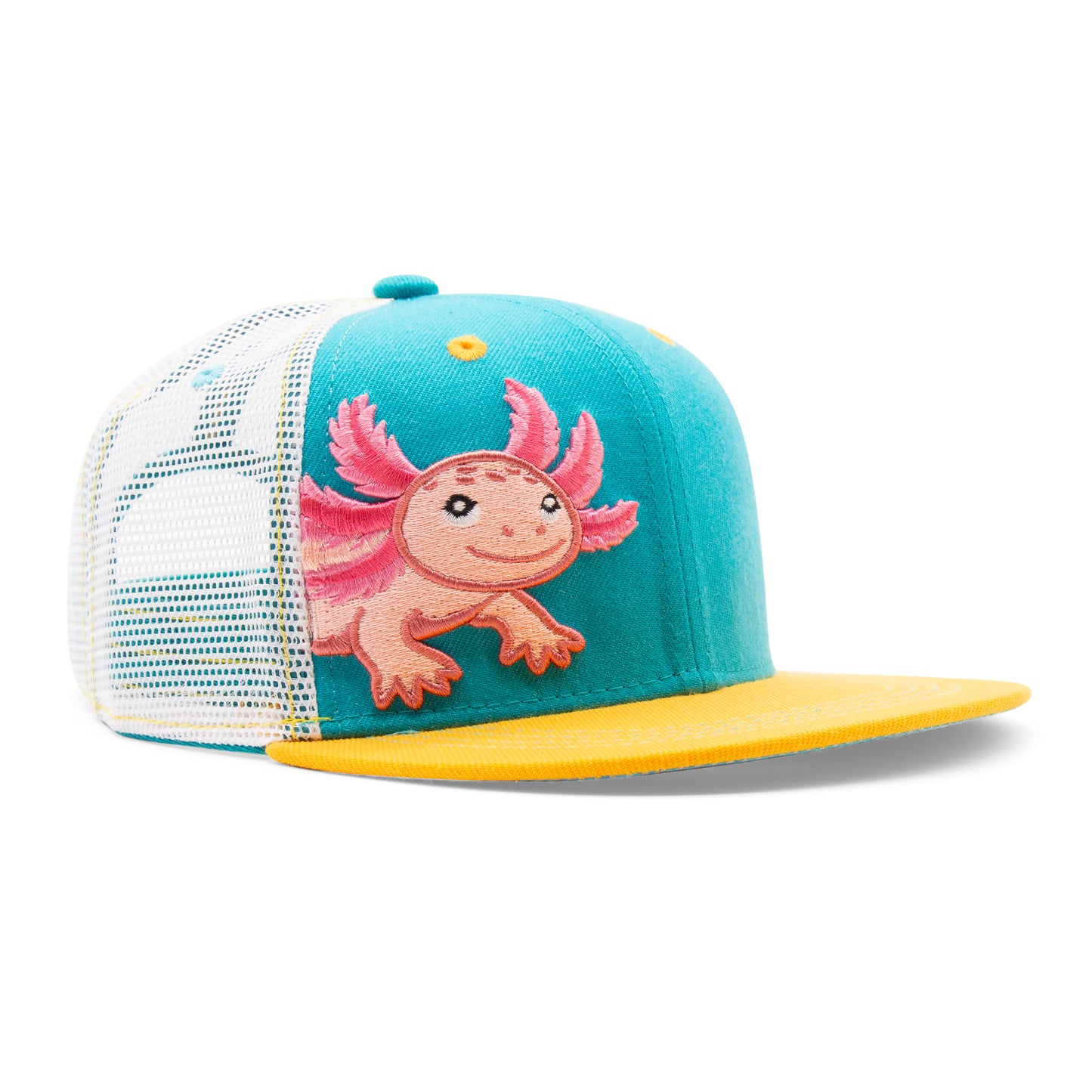 Kids Axolotl Hat - Angled