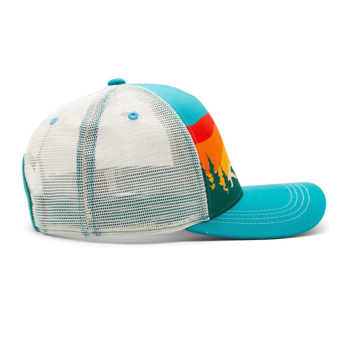 Adult Mountain Tree Tops Low Pro Hat navy front view