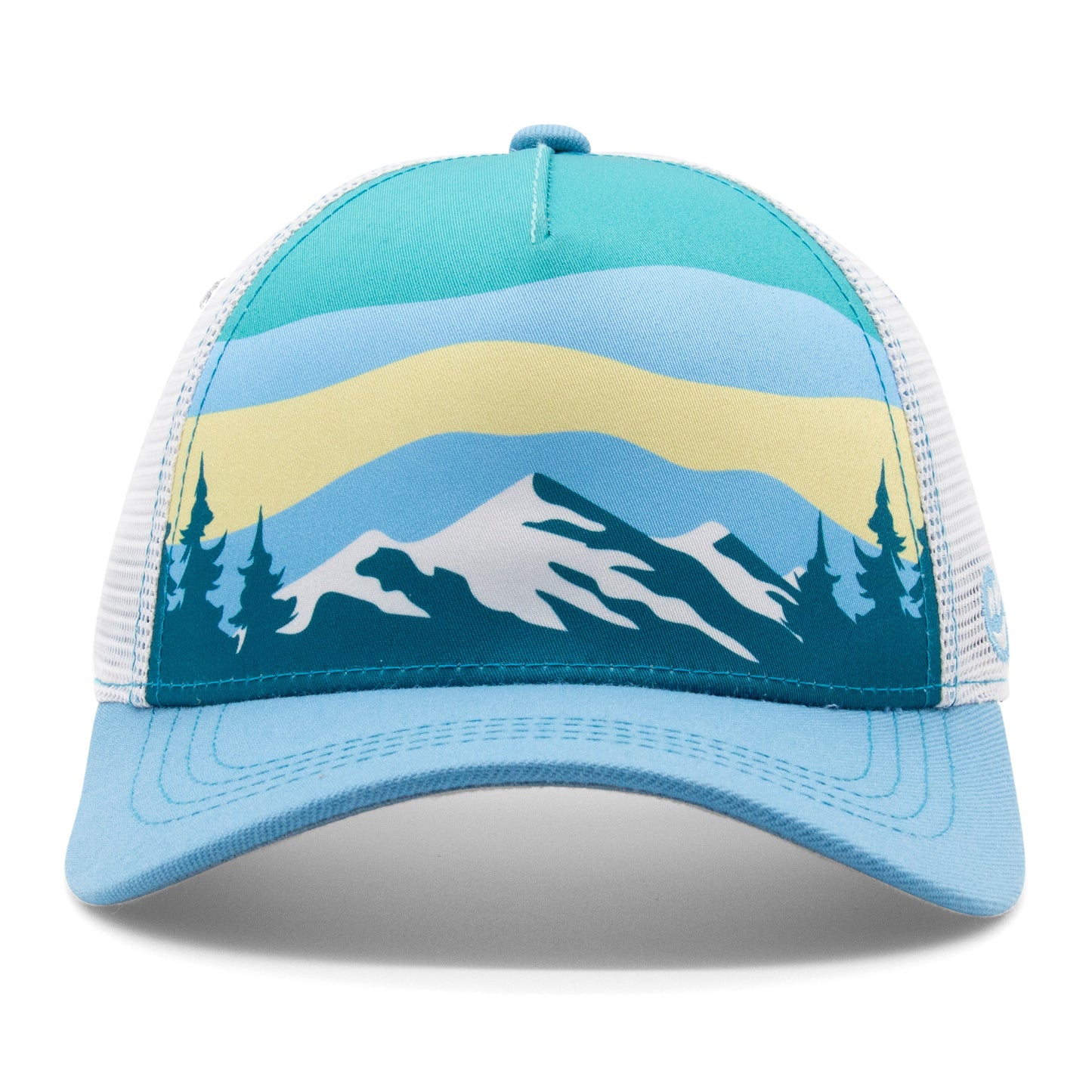 Women’s Mountain Tree Tops Low Pro Hat light-blue back view