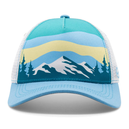 Women’s Mountain Tree Tops Low Pro Hat light-blue back view