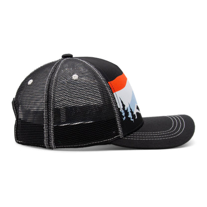 Kids Mountain Tree Tops Curved Bill Hat black extra view 8
