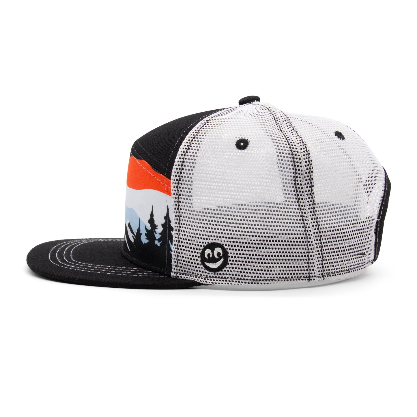Adult Colorado Mountain Tree Tops Camper Hat navy left side view