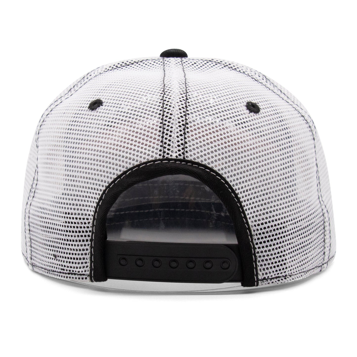 Adult Colorado Mountain Tree Tops Camper Hat navy angled back view