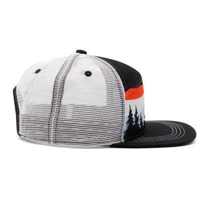 Adult Colorado Mountain Tree Tops Camper Hat navy right side view
