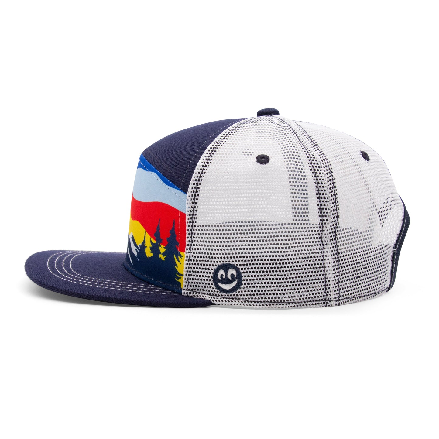 Adult Colorado Mountain Tree Tops Camper Hat navy extra view 7