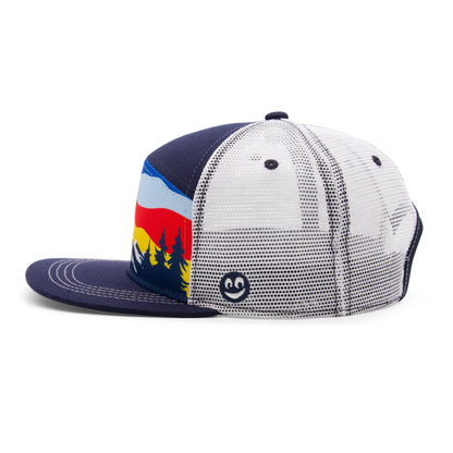 Adult Colorado Mountain Tree Tops Camper Hat navy extra view 7
