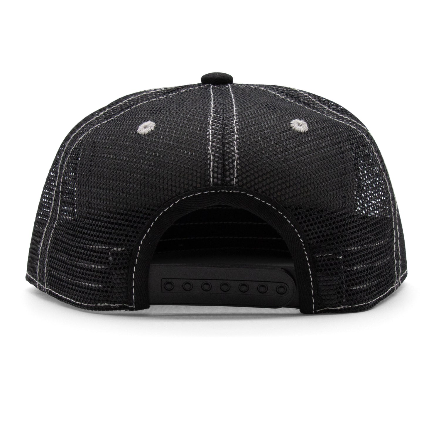 Kids Panda Flat Bill Hat royal back view