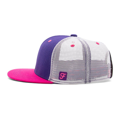 Kids Unicorn Flat Bill Hat royal right side view