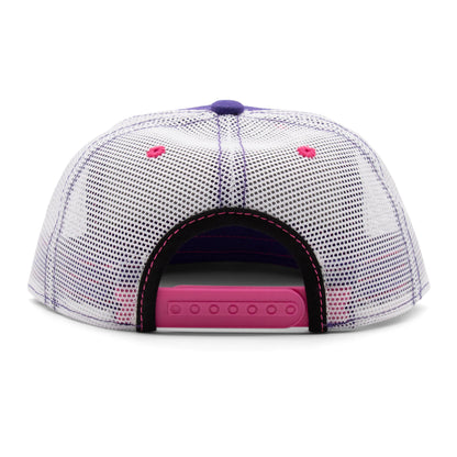 Adult Unicorn Flat Bill Hat royal back view