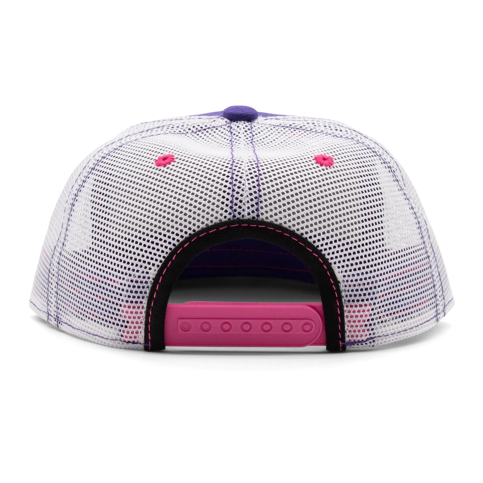Kids Unicorn Flat Bill Hat royal back view