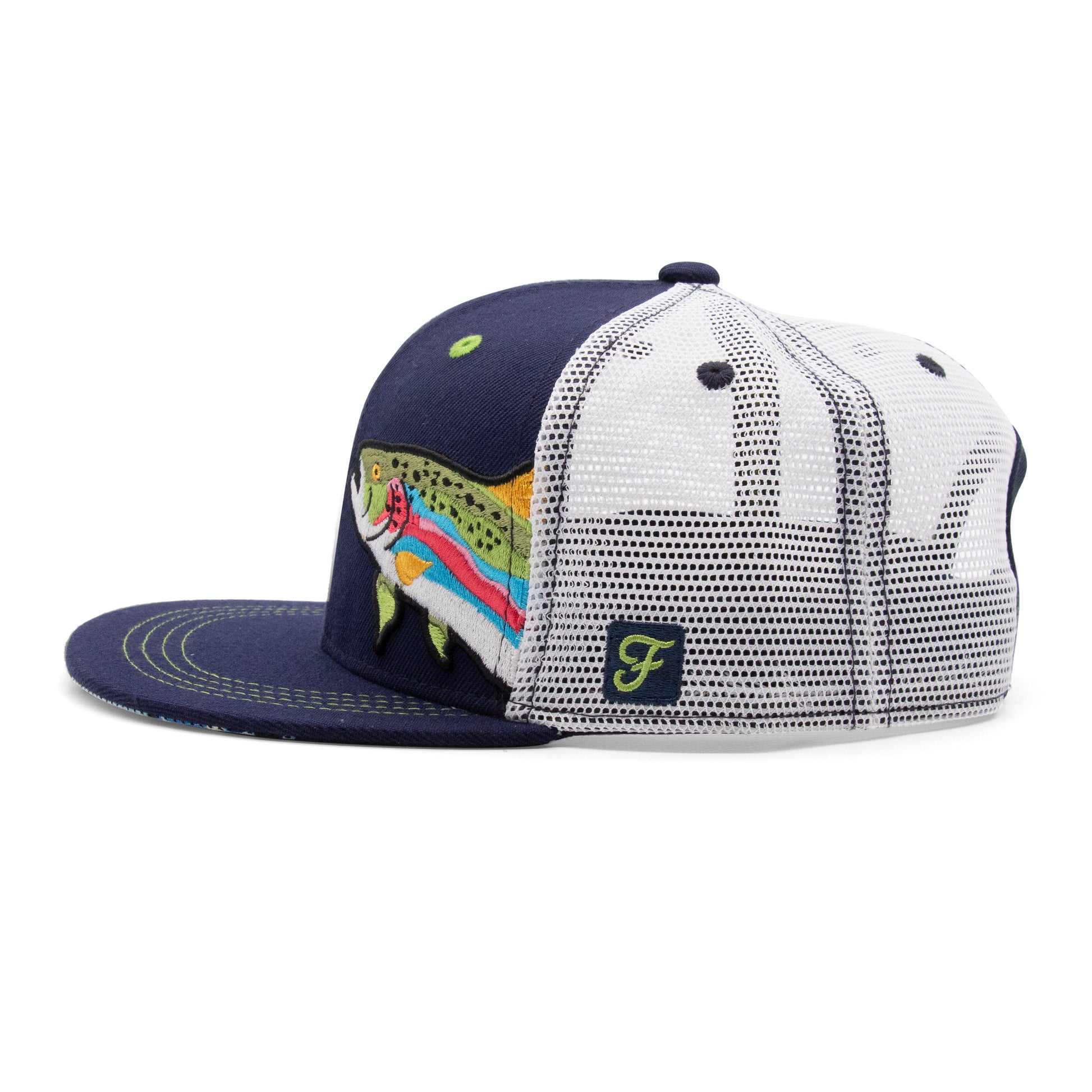 Kids Trout Flat Bill Hat royal right side view