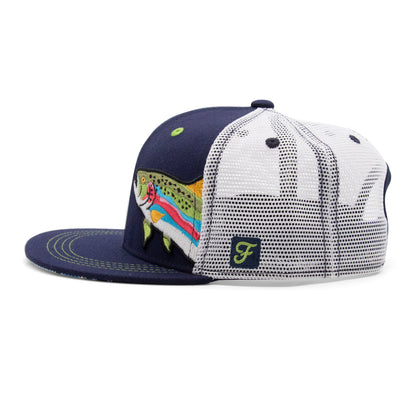 Kids Trout Flat Bill Hat royal right side view