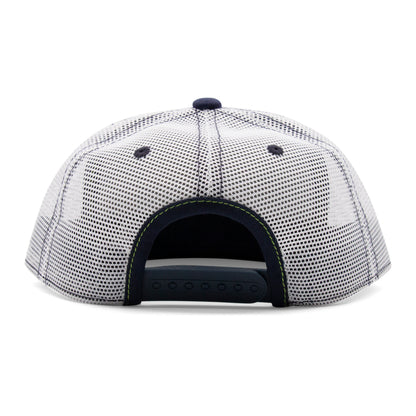 Kids Trout Flat Bill Hat royal back view