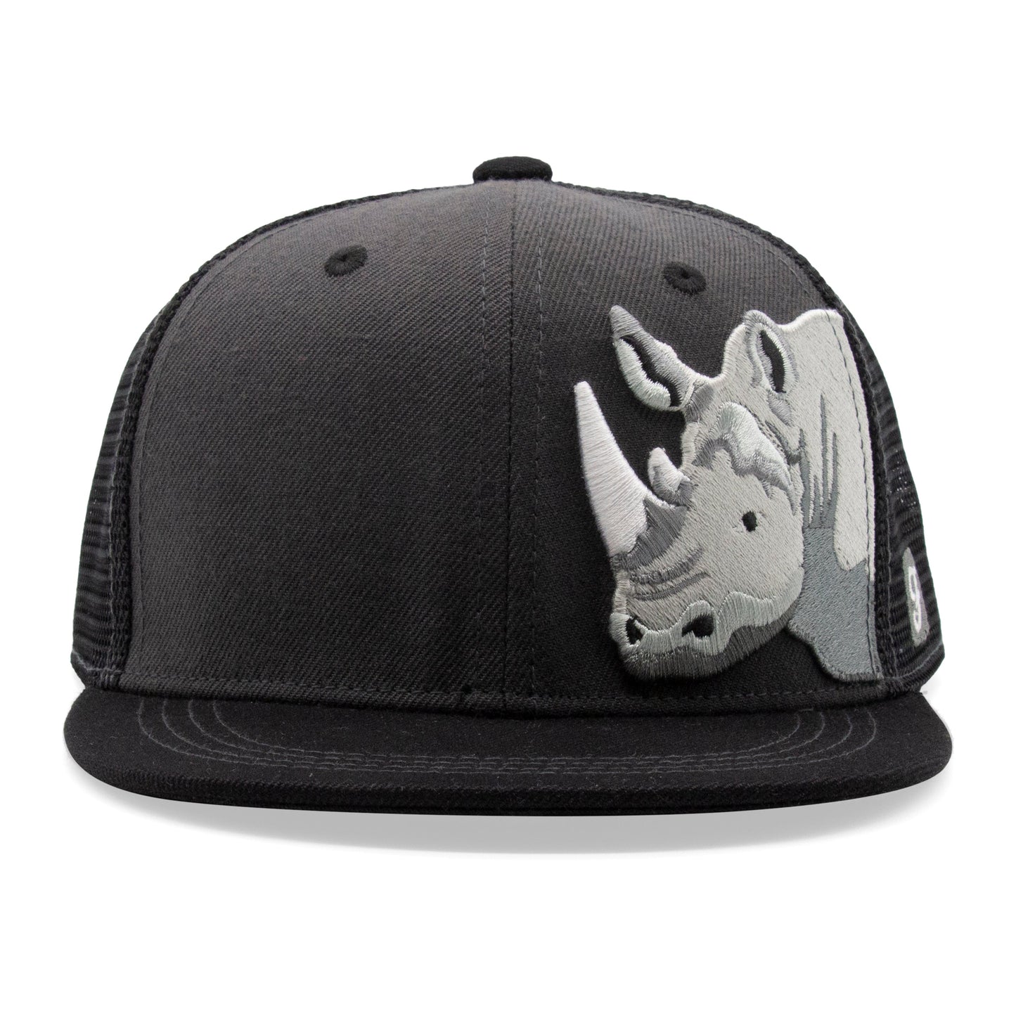 Kids Rhino Flat Bill Hat royal front view