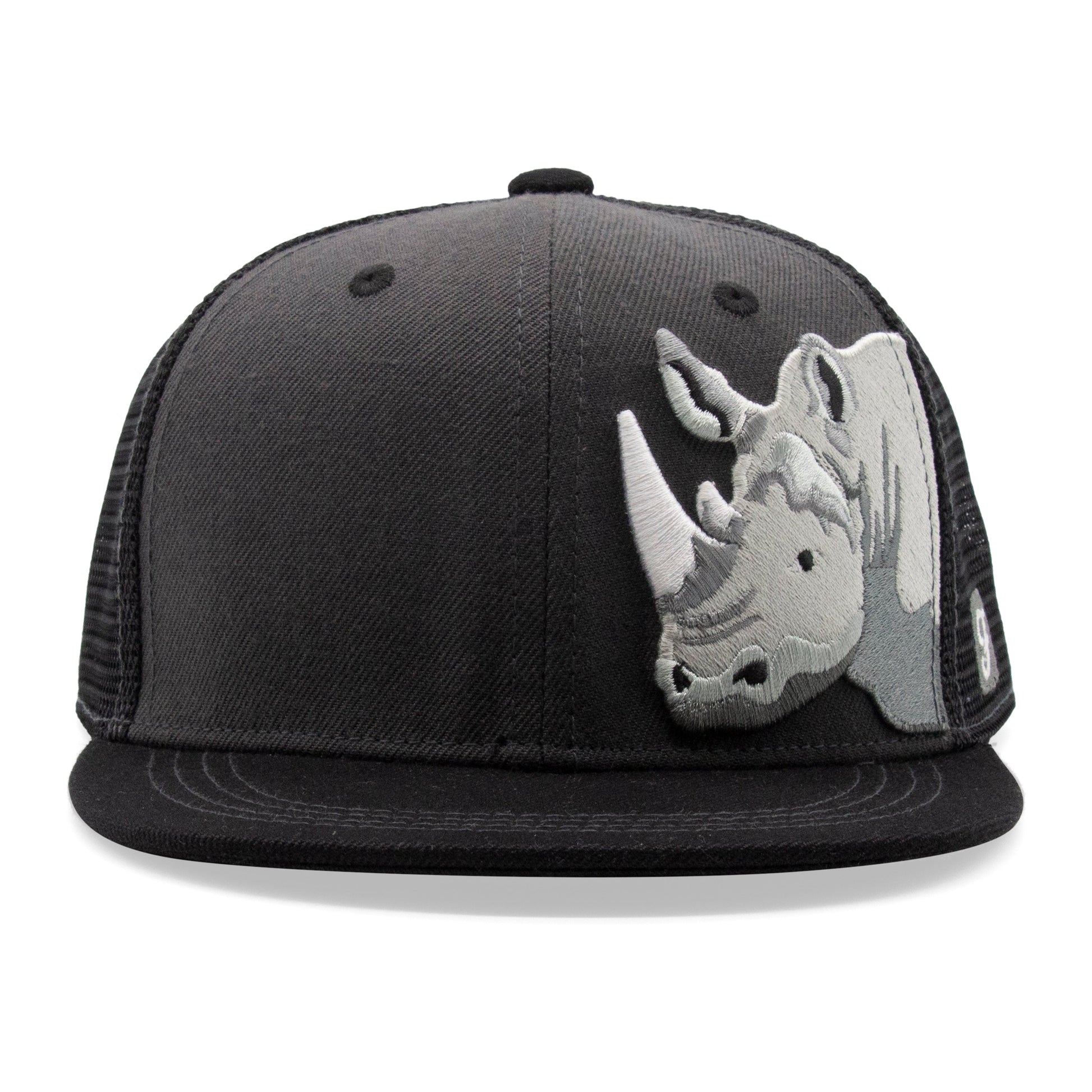 Kids Rhino Flat Bill Hat royal front view