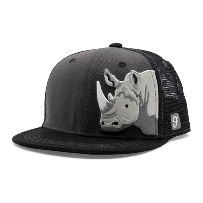 Kids Rhino Flat Bill Hat royal left side view