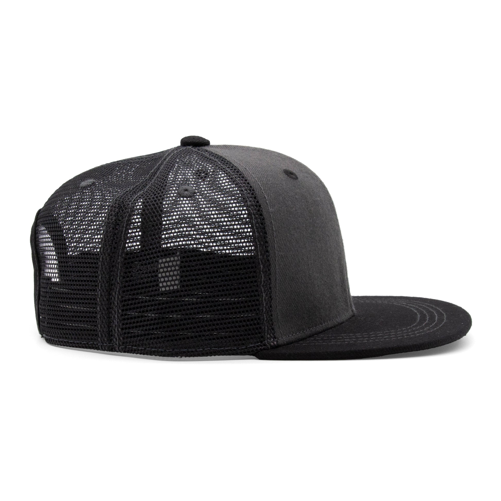 Kids Rhino Flat Bill Hat royal angled back view