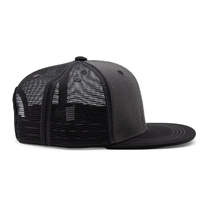 Kids Rhino Flat Bill Hat royal angled back view