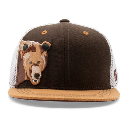 Kids Bear Flat Bill Hat royal front view