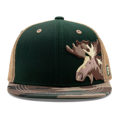 Kids Moose Flat Bill Hat royal front view