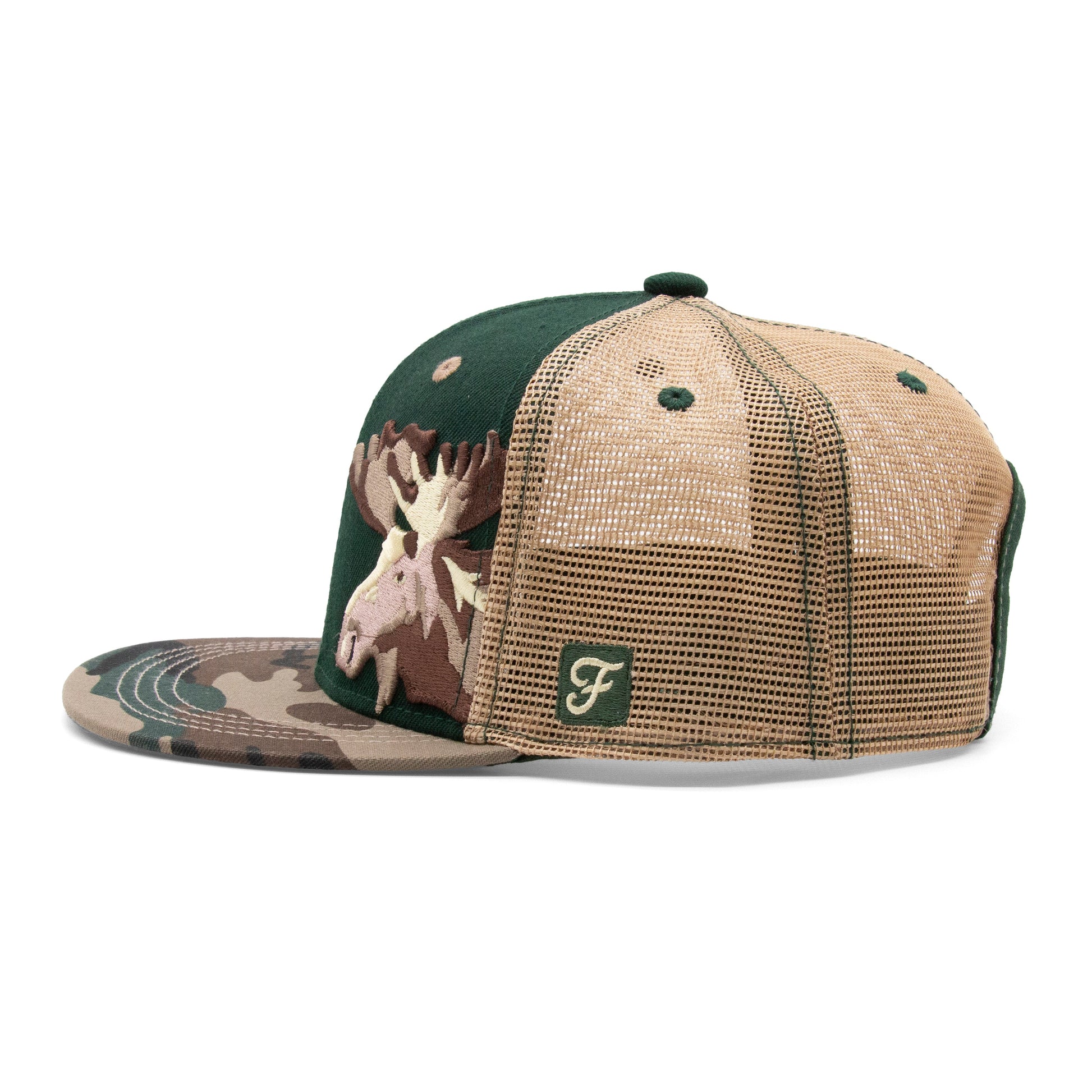 Kids Moose Flat Bill Hat royal right side view