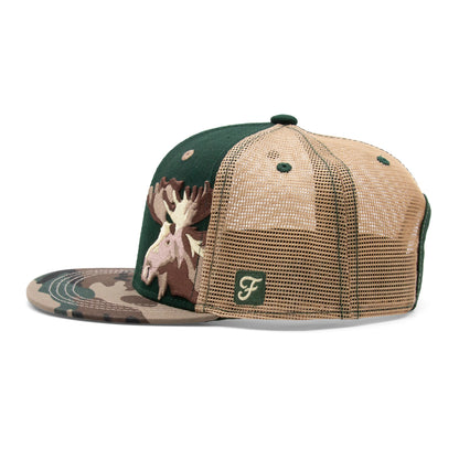 Kids Moose Flat Bill Hat royal right side view