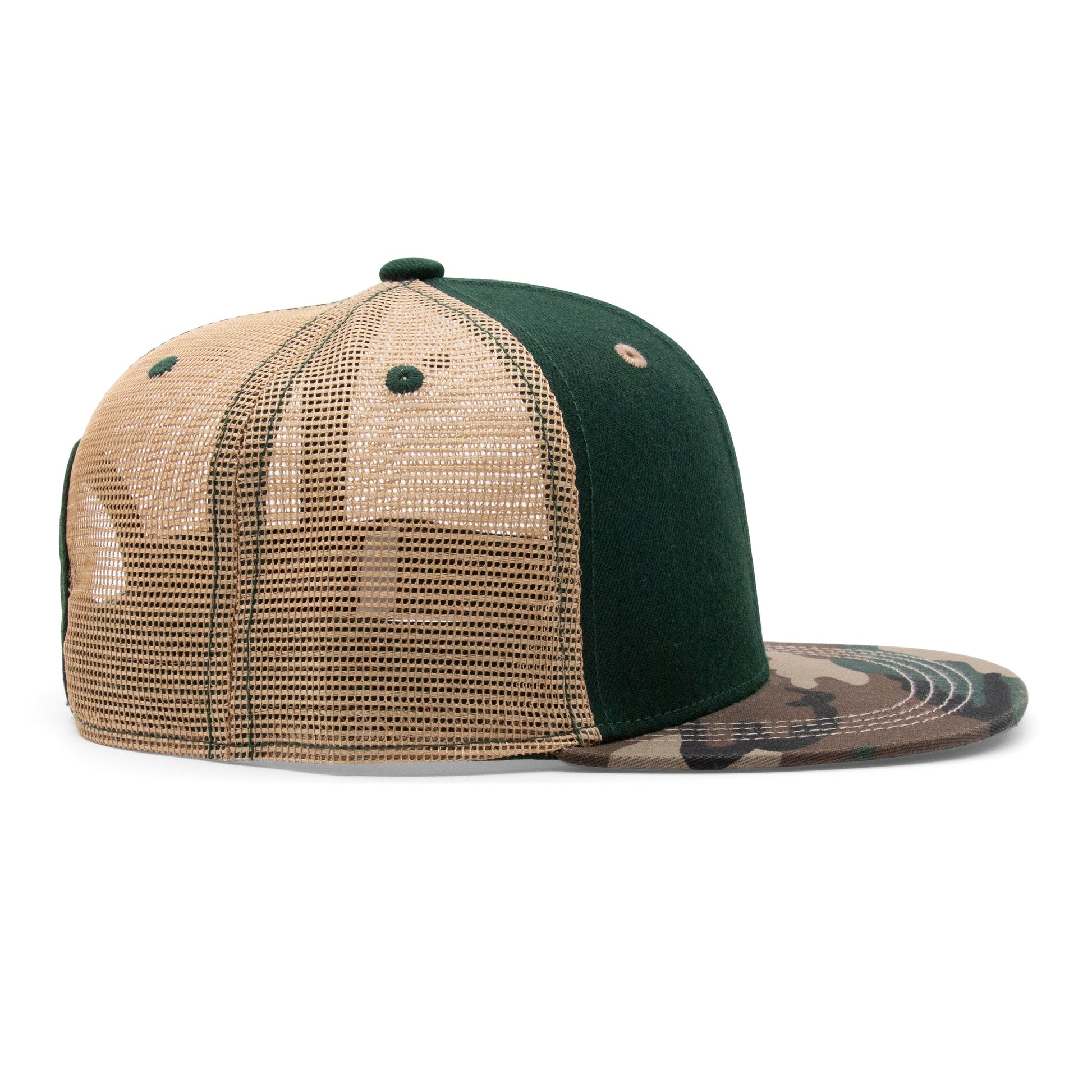 Kids Moose Flat Bill Hat royal angled back view