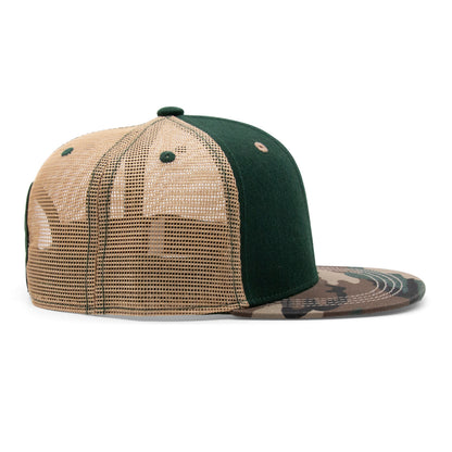 Kids Moose Flat Bill Hat royal angled back view