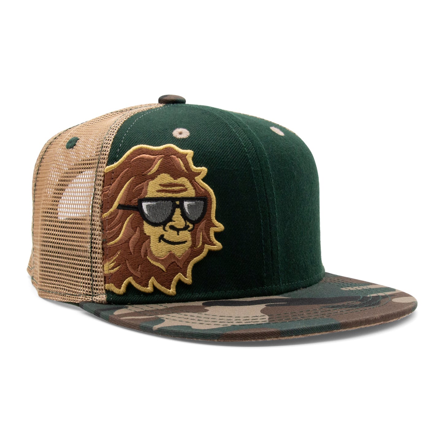 Kids Bigfoot Flat Bill Hat royal left side view