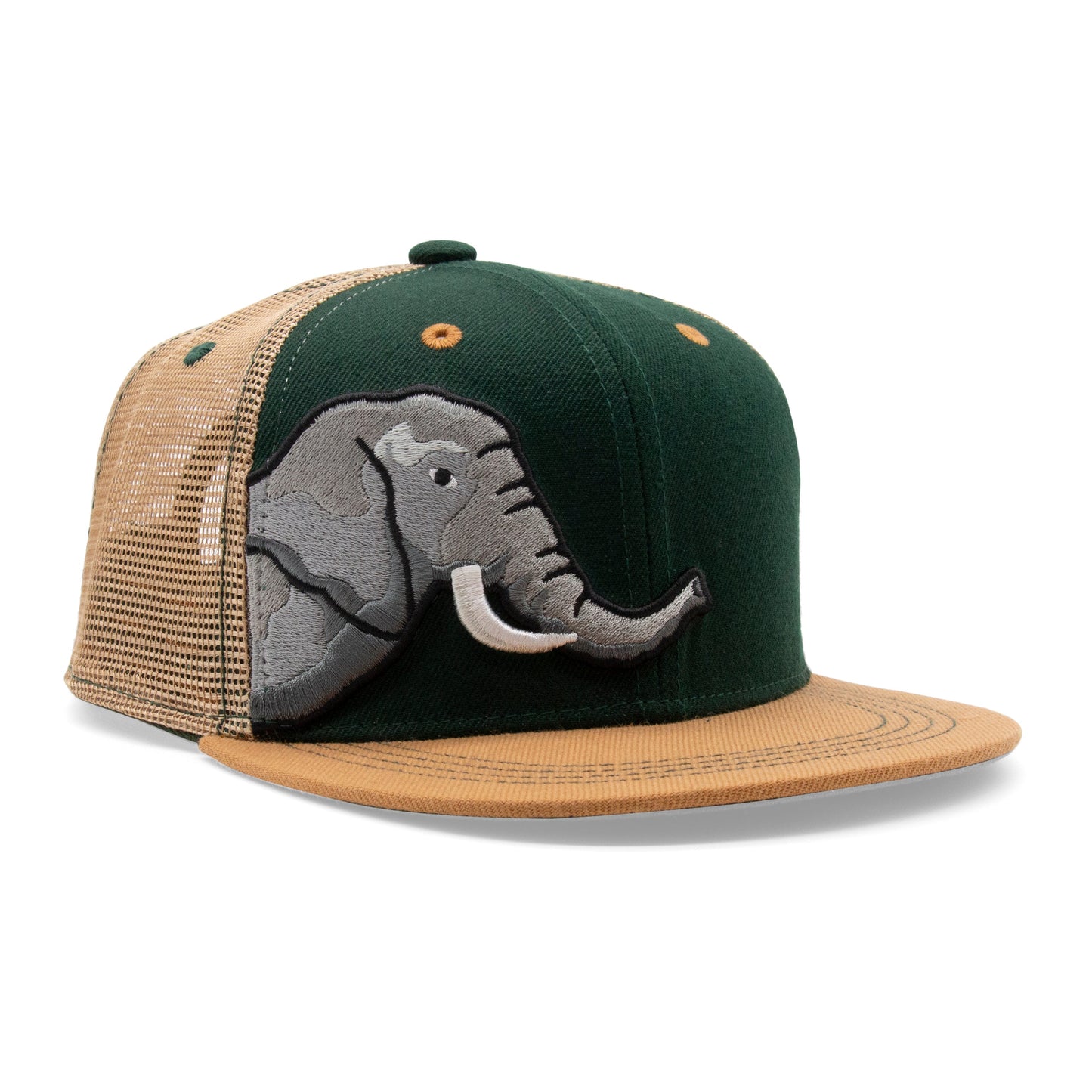 Kids Elephant Flat Bill Hat royal left side view