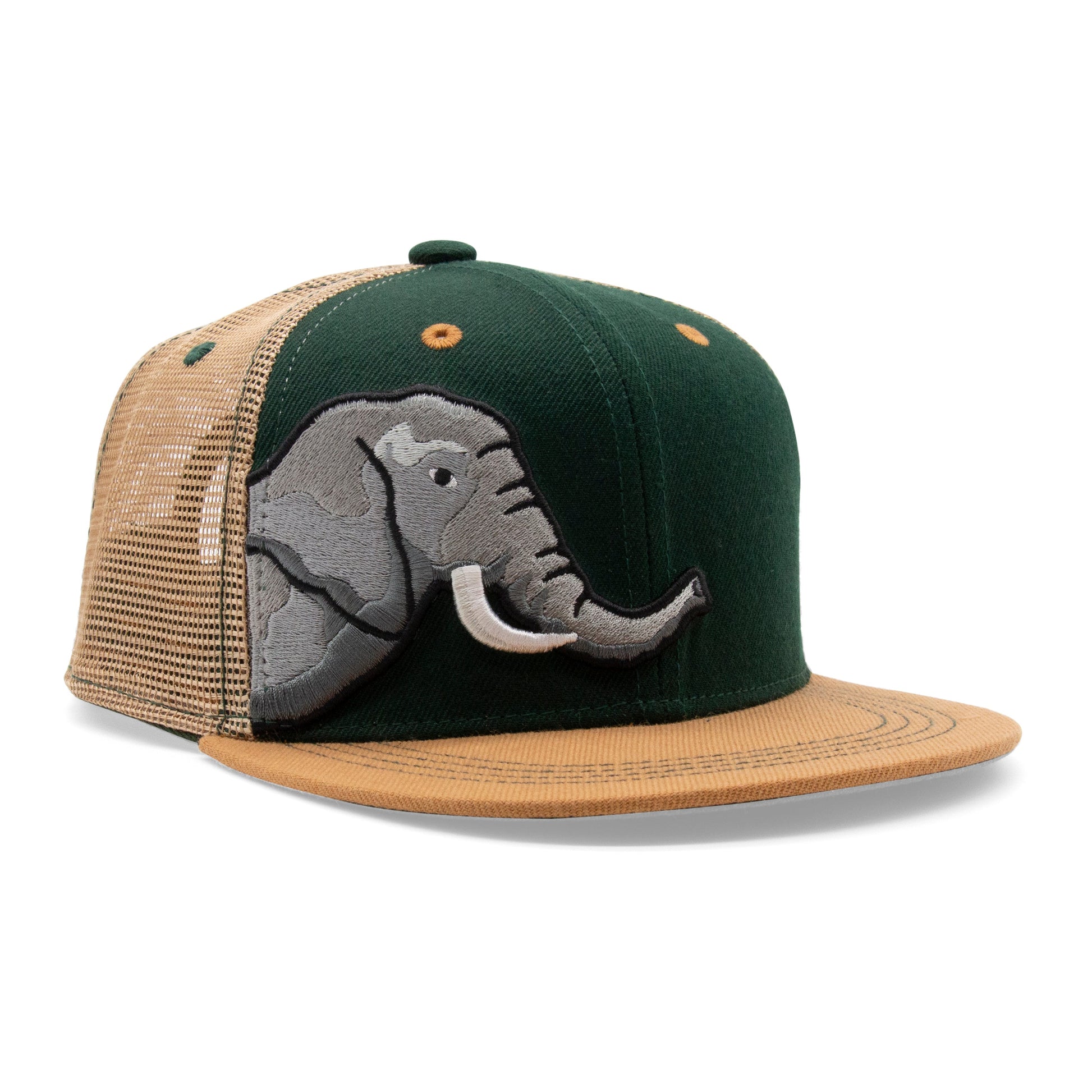 Kids Elephant Flat Bill Hat royal left side view
