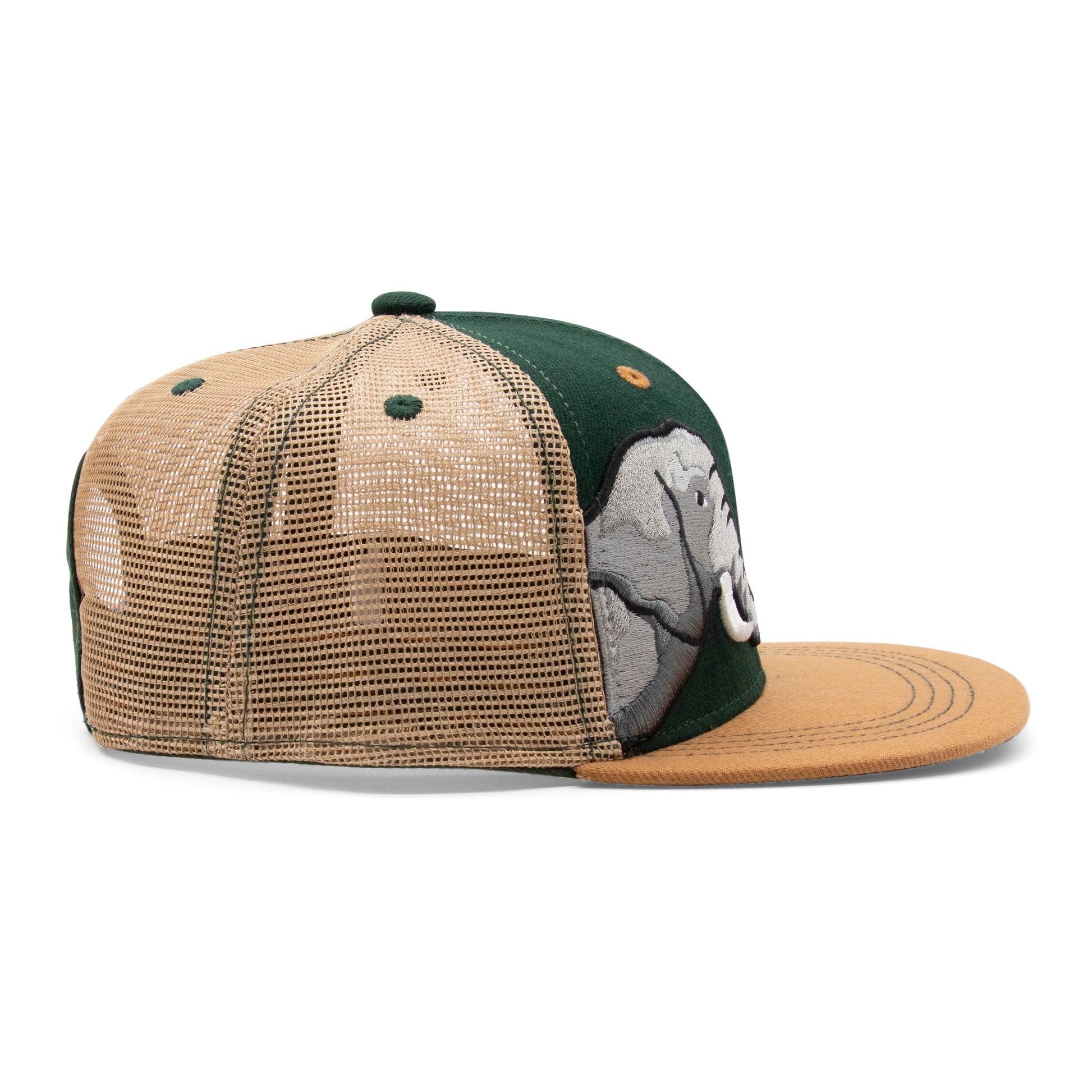 Kids Elephant Flat Bill Hat royal angled back view