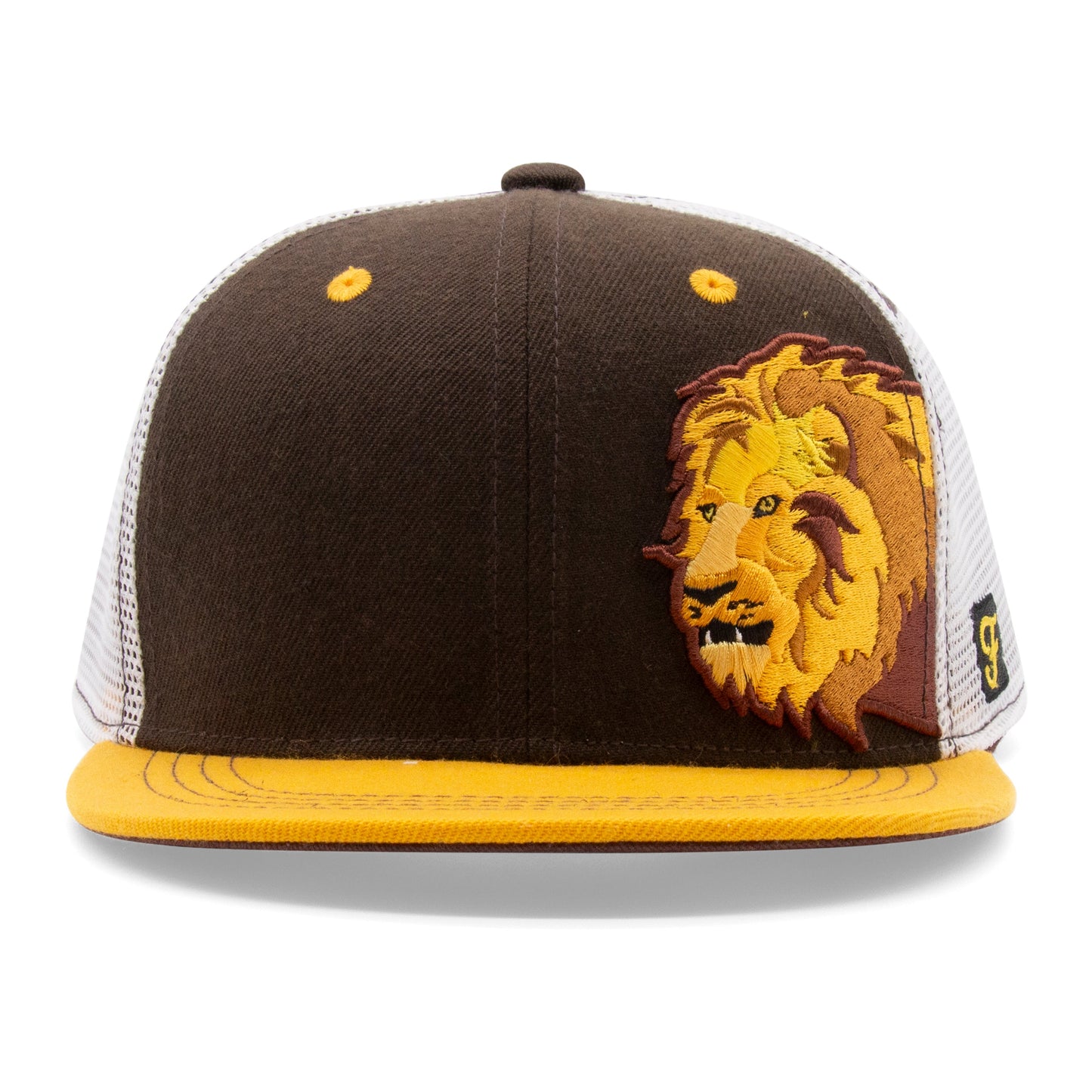 Kids Lion Flat Bill Hat royal front view