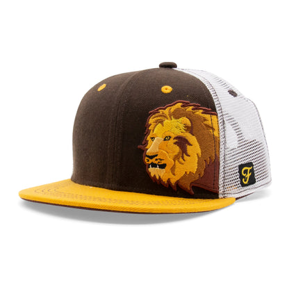 Kids Lion Flat Bill Hat royal left side view