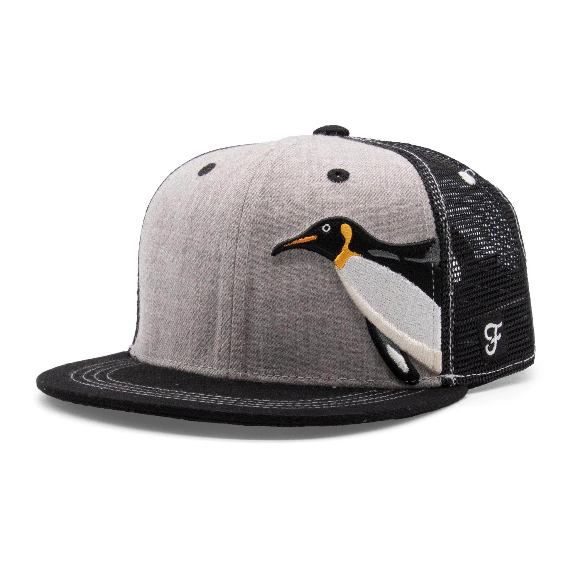 Kids Penguin Flat Bill Hat royal left side view